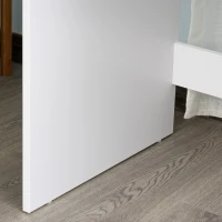 HOMCOM Compact Computer Desk, Study Table with Drawer and Storage Compartment, Writing Workstation, White(m-11)