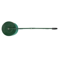 Outsunny 40L Lawn Roller Drum Scraper Bar Collapsible Handle Water or Sand Filled Φ32cm Green(m-9)