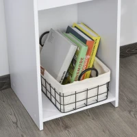 HOMCOM L-Shaped Corner Computer Desk w/ 2 Shelves Wide Worktop Keyboard Tray Drawer & CPU Stand Home Office Study Bedroom Furniture White(m-9)