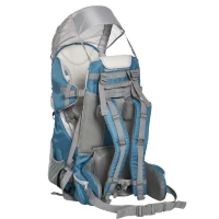 HOMCOM Child Carrier Baby Backpack Carrier for Hiking with Ergonomic Hip Seat Detachable Backpack and Canopy Adjustable Straps for Toddlers Age 6 to 36 Months(m-1)