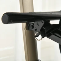 HOMCOM Rollator mit Stuhl Faltbarer Gehwagen Gehhilfe für Senioren mit 4 Rädern Stauraum Bremse höhenverstellbar Leichtgewicht Aluminium Gold+Grau 67 x 64 x 80-92 cm(m-13)