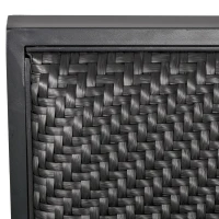 Outsunny 4 PCs Aluminum PE Rattan Wicker Sofa Set Outdoor Conservatory Furniture Lawn Patio Coffee Table, Deep Grey(m-13)