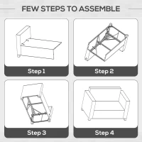 Outsunny Two-Seater Rattan Sofa - Mixed Grey(m-7)