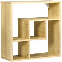 HOMCOM Étagère murale carrée 4 compartiments en panneaux de particules charge maximale 15 Kg 60 x 25 x 60 cm(m-1)