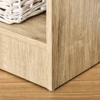 HOMCOM Estante para Livros de 5 Níveis com Prateleira Ajustável e Desenho Anti-Tombo Estante de Armazenamento 63x29,5x176 cm Madeira(m-9)