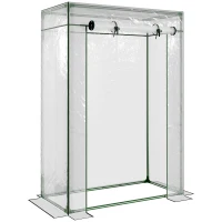 Outsunny sera dreptunghiulara compacta, PVC, 100x50x150cm(m-1)