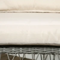 Outsunny Ensemble salon de jardin 4 pièces canapé 2 places 2 fauteuils 1 table basse avec 8 coussins métal résine aspect rotin(m-9)