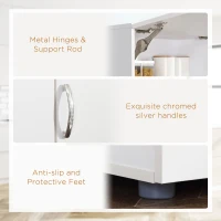 HOMCOM 66" Wood Kitchen Pantry Storage Cabinet Microwave Oven Stand with Storage - White(m-6)