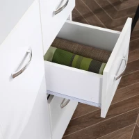 HOMCOM 66" Wood Kitchen Pantry Storage Cabinet Microwave Oven Stand with Storage - White(m-9)