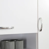 HOMCOM 66" Wood Kitchen Pantry Storage Cabinet Microwave Oven Stand with Storage - White(m-11)