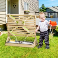 Outsunny Outdoor Kids Running Water and Sand Playset, with 18 Accessories(m-2)