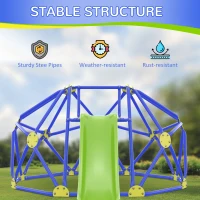 AIYAPLAY Kids Climbing Frame and Slide w/ Platform, for Ages 3-10 Years(m-7)