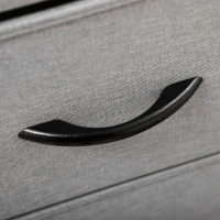 HOMCOM Fabric Chest of Drawers, Storage Drawers, Industrial Bedroom Dresser with 8 Fabric Drawers, Steel Frame and Wooden Top for Nursery, Living Room, Hallway, Grey(m-9)