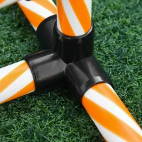 Drążki do slalomu dla psów do treningu agility z torbą z tkaniny Oxford pomarańczowy + biały(m-8)