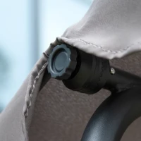 Outsunny Swing Chair Bed Canopy 2 Person Double Hammock Garden Bench Rocking Sun Lounger Outdoor Backyard Furniture with Cushion - Grey(m-8)