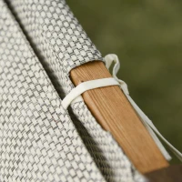 Outsunny Patio Double Chaise Rocking Wood Larch Hammock w/ Canopy Shade and Headrest Sun Lounger Indoor&Outdoor, Beige(m-12)