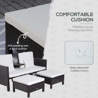 Patio Rattan Ottoman Furniture Set(m-6)