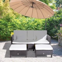 Patio Rattan Ottoman Furniture Set(m-9)