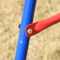 OUTSUNNY Metal Toddler Swing Set with Baby Seat Safety Harness Backyard Playground Outdoor Garden Playset for Kid Age 3-36 Months(m-7)