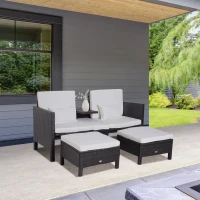 Patio Rattan Ottoman Furniture Set(m-2)