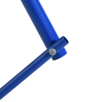 Outsunny Metal Swing Set with Durable Rope Heavy Duty A-Frame Stand Backyard Outdoor Playset for Kids Fun 3-6 Years Old Blue(m-13)