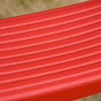 Outsunny Metal Swing Set, 2 Seater with Adjustable Rope Heavy Duty A-Frame Stand Backyard Outdoor Playset for Kids Fun 3-8 Years Old, Green and Red(m-10)