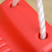 Outsunny Metal Swing Set, 2 Seater with Adjustable Rope Heavy Duty A-Frame Stand Backyard Outdoor Playset for Kids Fun 3-8 Years Old, Green and Red(m-13)