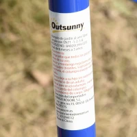 OUTSUNNY Metal Toddler Swing Set with Baby Seat Safety Harness Backyard Playground Outdoor Garden Playset for Kid Age 3-36 Months(m-8)