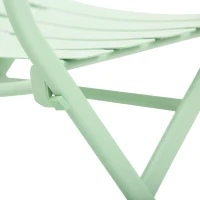 Outsunny 3 Pieces Patio Bistro Conversation Coffee Set Foldable Garden Table & Chair for Outdoor Yard Porch Poolside Balcony Green(m-12)