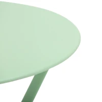 Outsunny 3 Pieces Patio Bistro Conversation Coffee Set Foldable Garden Table & Chair for Outdoor Yard Porch Poolside Balcony Green(m-10)