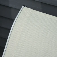 Outsunny Set of 2 S-shaped Foldable Lounge Chair Sun Lounger Reclining Outdoor Chair for Patio Beach Garden, Beige(m-11)