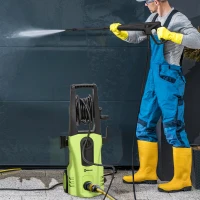 DURHAND 1800W High Pressure Washer, 150 Bar Pressure, 510 L/h Flow, High-Performance Portable Power Jet Wash Cleaner Green(m-2)