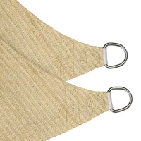 Outsunny Voile d'ombrage rectangulaire grande taille 4 x 3 m polyéthylène haute densité HDPE résistant aux UV beige(m-10)