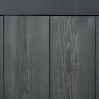 Outsunny Garden Shed 4-Tier Wooden Garden Outdoor Shed 3 Shelves Utility Gardener Cabinet Lockable 2 Doors - Grey(m-8)
