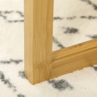 HOMCOM Tavolini da Salotto 3 Pezzi in Bambù con Design Impilabile, Φ48x48/Φ40x40/Φ32x32 cm(m-9)