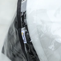 PawHut Dog Stroller Rain Cover, Cover for Dog Pram Stroller Buggy w/ Rear Side Entry(m-8)