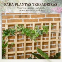 Outsunny Floreira de 3 Níveis com Treliça Hortal Vertical com Tecido não Tecido para Cultivos de Verduras Flores  95x95x110 cm Madeira(m-4)
