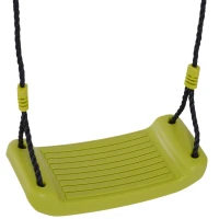 HOMCOM A Frame Kids Metal Swing Set Swing Chair & Glider Climbing Ladder Set for Backyard Playground(m-11)