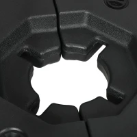 Outsunny Set 2 Piastre Base per Ombrellone da Giardino Riempibile con Acqua e Sabbia, Nero(m-8)