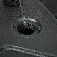 Outsunny Set 2 Piastre Base per Ombrellone da Giardino Riempibile con Acqua e Sabbia, Nero(m-9)