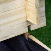 Outsunny Orto Rialzato a 3 Livelli in Legno d'Abete per Verdure, Fiori e Piante da Giardino 93x93x35 cm(m-9)