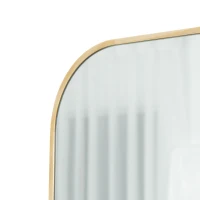 HOMCOM Miroir mural avec étagère en bois de pin pour salon chambre ou dressing 56 x 71,6 x 12 cm(m-9)