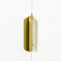 kleankin Móvel para Lavatório Pousar Moderno com 2 Portas e Pés de Aço 60x30x65 cm Branco e Dourado(m-7)