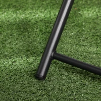 Outsunny Gartenmöbel-Set, Sitzgarnitur, 3-tlg., Klapptisch, 2 Klappstühle, Stahlrahmen, schwarz(m-9)