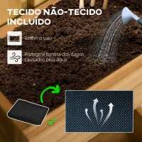 Outsunny Floreira de Parede com Treliça de Madeira 60x16x80 cm Madeira(m-6)