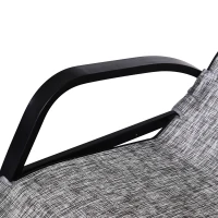 Outsunny Patio Adjustable Textilene Rocking Lounge Chair Zero Gravity Rocker Outdoor Recliner Seat w/ Pillow, Footrest(m-9)