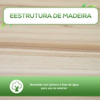 Outsunny Horta Vertical Elevada com Prateleira Mesa de Cultivo de Madeira com Tecido não Tecido 90x40x81cm Madeira(m-6)