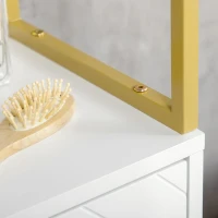 Dulap Baie Compact – MDF & Otel cu Rafturi Deschise si Usi(m-9)