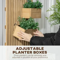 Jardiniera Lemn Exterior – Verticala cu 3 Ghivece Detasabile(m-5)