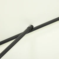 Umbrela pentru gradina din poliester si metal cu 8 bare, cu acoperis inclinabil in 3 unghiuri, Ø265x243 cm, alb si culoare cafea(m-9)